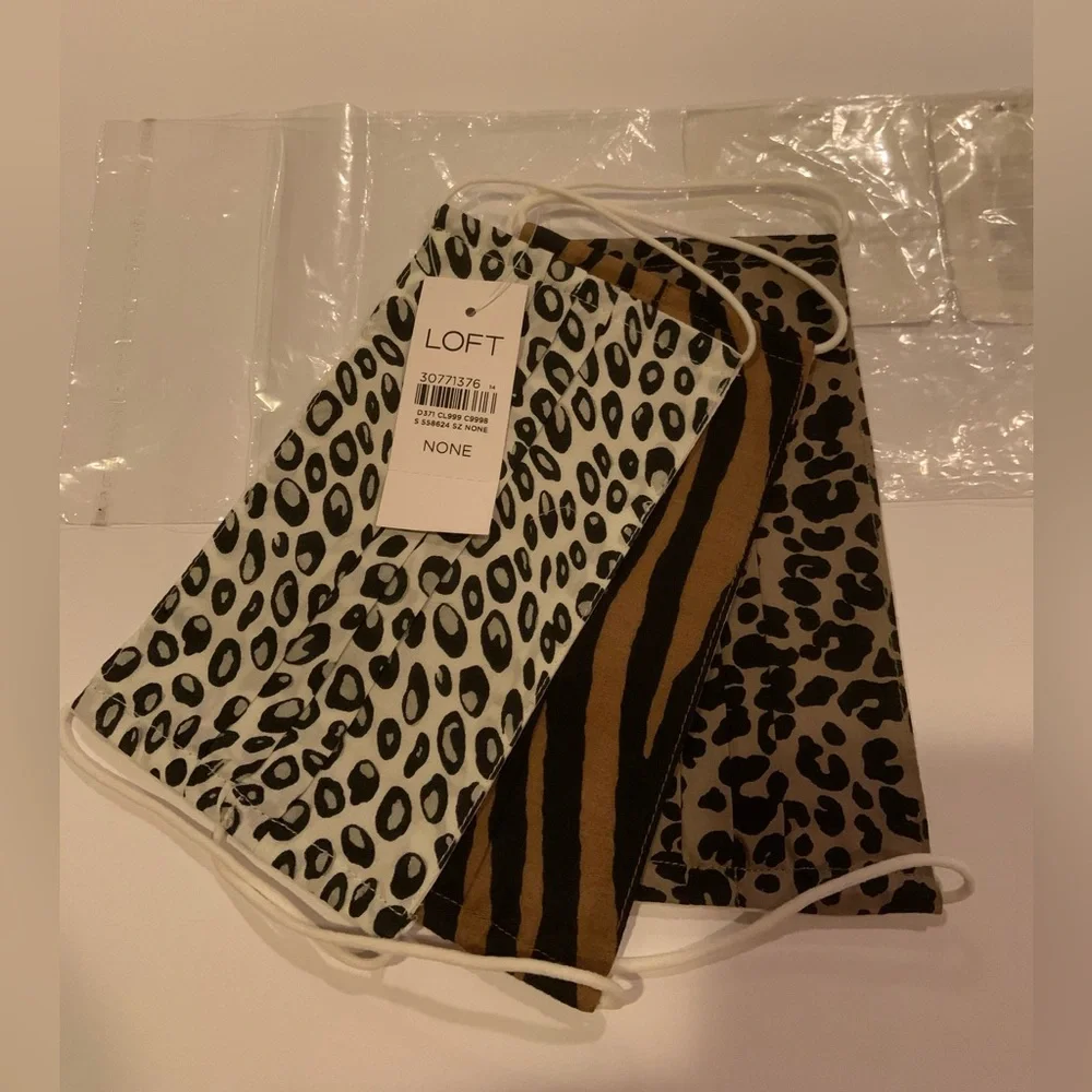 Loft 3 Pack Cotton Face Masks NWT